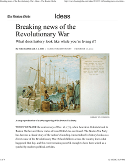 Breaking news of the Revolutionary War - Ideas