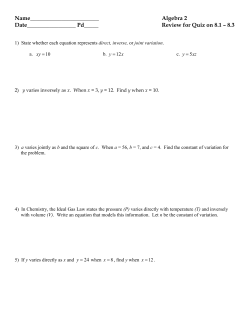 Review for Quiz on 8.1 &ndash; 8.3 &ndash; blank