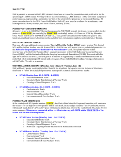 SNM POSTERS SNM is pleased to announce that 2,152 abstracts