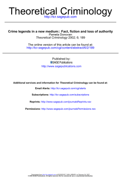 Theoretical Criminology