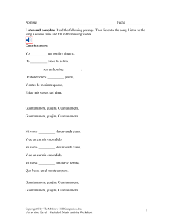 Capítulo 1 Music Activity - McGraw Hill Higher Education