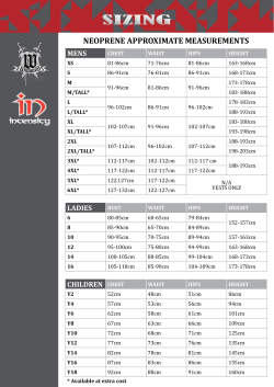 sizing - Intensity Sports