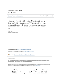How My Practice Of Using Manipulatives In Teaching