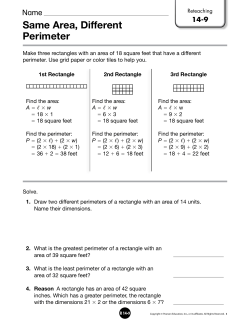 Same Area, Different Perimeter