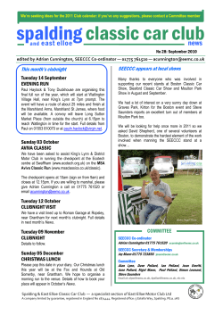 September - Spalding Classic Car Club