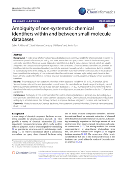 Ambiguity of non-systematic chemical identifiers