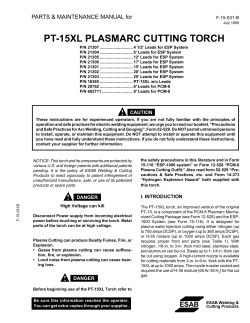 pt-15xl plasmarc cutting torch