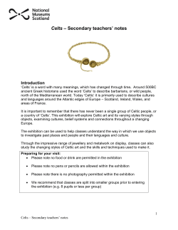 Celts &ndash; Secondary teachers` notes