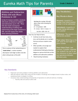 Eureka Math Tips for Parents Grade 2 Module 4 - Barrington K