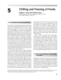 Chilling and Freezing of Foods