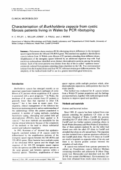 fibrosis patients living in Wales by PCR ribotyping