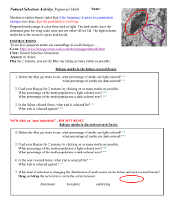 Natural Selection Worksheet