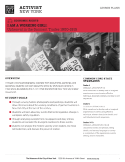 Garment WorkersLesson - MCNY | Museum City of New York