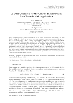 A Dual Condition for the Convex Subdifferential Sum Formula with