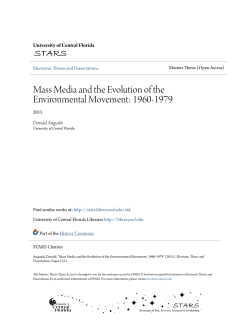 Mass Media and the Evolution of the Environmental