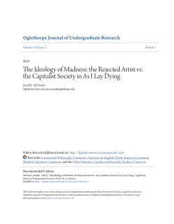 The Ideology of Madness: the Rejected Artist vs. the Capitalist