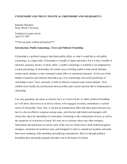 CITIZENSHIP AND TRUST