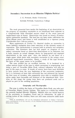 Proceedings of the Indiana Academy of Science