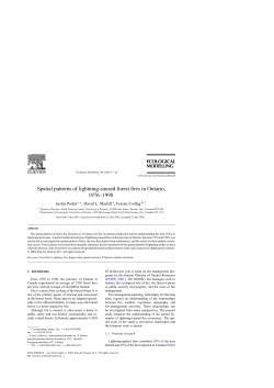Spatial patterns of lightning-caused forest fires in
