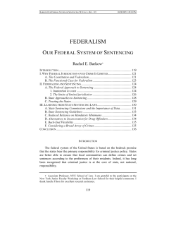 FEDERALISM - Stanford Law Review