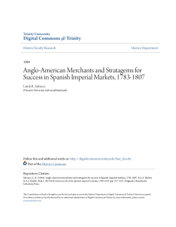 Anglo-American Merchants and Stratagems for Success in Spanish