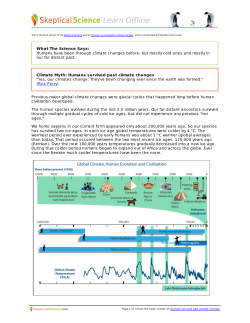 Humans have been through climate changes
