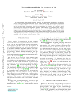 Non-equilibrium odds for the emergence of life