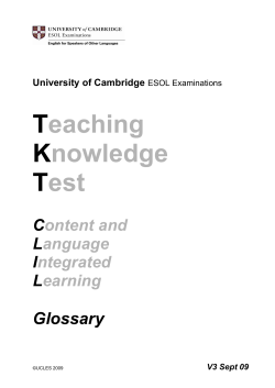 CLIL glossary (Cambridge)
