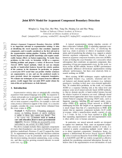 Joint RNN Model for Argument Component Boundary Detection