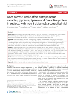 Does sucrose intake affect antropometric variables, glycemia