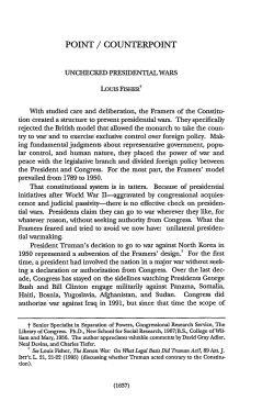 Unchecked Presidential Wars - Penn Law: Legal Scholarship