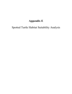 Spotted Turtle Habitat Suitability Analysis