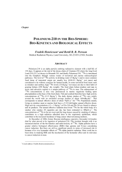 POLONIUM-210 IN THE BIO-SPHERE: BIO