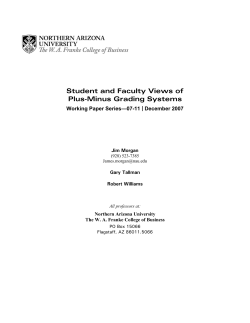 Student and Faculty Views of Plus