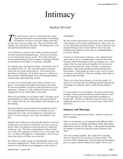 Intimacy - Jung Society of Atlanta