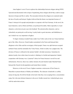 Anna Seghers`s novel Transit explores the