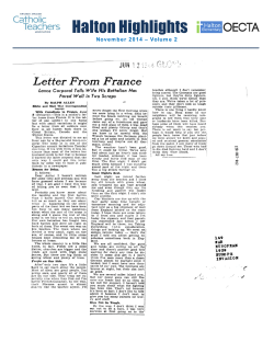 Halton Highlights - Halton Elementary OECTA