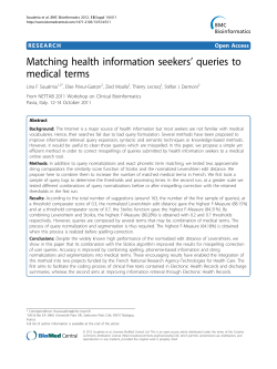 Matching health information seekersL queries to medical terms