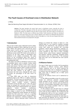 The Fault Causes of Overhead Lines in Distribution Network