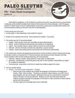 PSI – Paleo Sleuth Investigation
