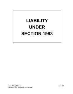 liability under section 1983 - Orange County Department of Education