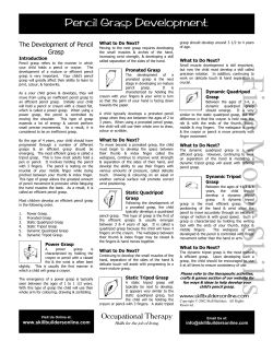 Pencil Grasp Development
