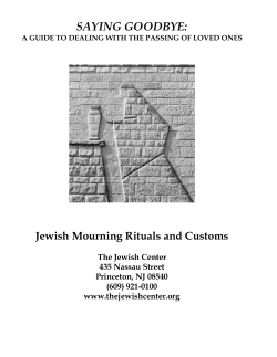 saying goodbye - The Jewish Center