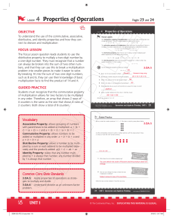 Lesson 4 Properties of Operations