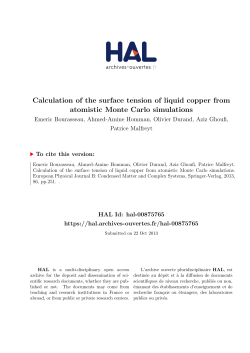 Calculation of the surface tension of liquid copper from atomistic
