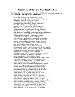 Assessment Writers and Field Test Teachers