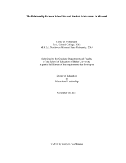 The Relationship Between School Size and Student Achievement in