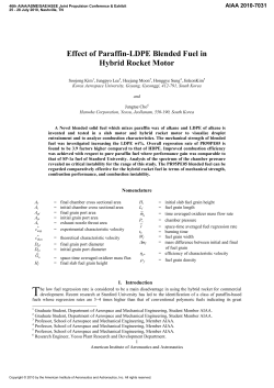 Effect of Paraffin-LDPE Blended Fuel on the Hybrid Rocket Motor