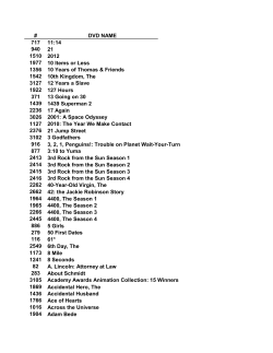 See an alphabetical list of our DVD`s