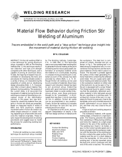 Material Flow Behavior during Friction Stir Welding of Aluminum